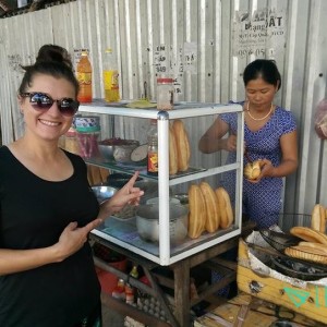 Stoisko z pysznymi bagietkami